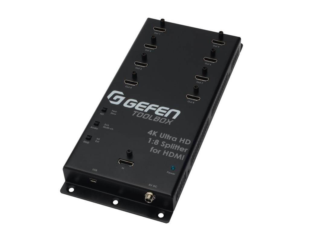 Gefen  4K DCI & ULTRA HD 1:8 HDMI Splitter with Cascading Output (Black)