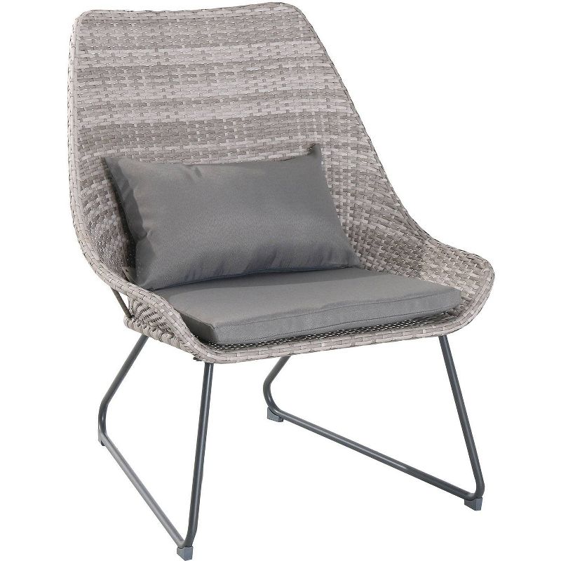 Breckenridge 4pc Seating Set Java Brown Fame Sunbrella Meredian Brick Red Fabric - La-Z-Boy