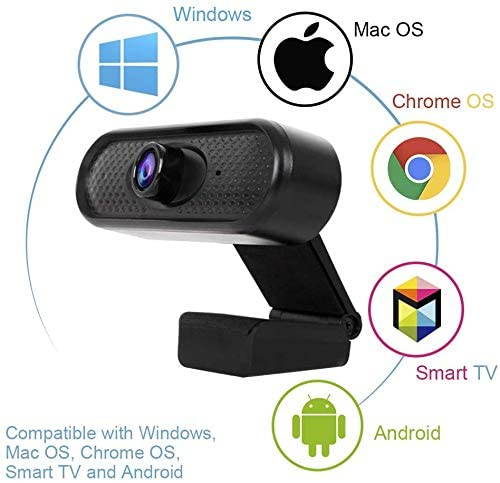 Dragon Touch Webcam, 1080P Web Cam with USB Plug, PC Computer Cam with Microphone, 2MP HD Web Camera Video Webcam with 135&deg; Widescreen for Recording, Calling and Conferencing - WEC02