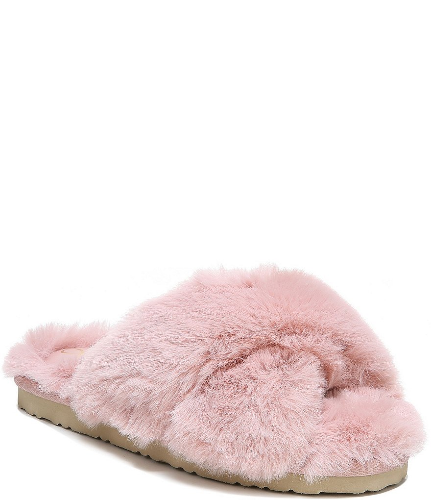 Sam Edelman Jeane Faux Fur Criss Cross Slippers