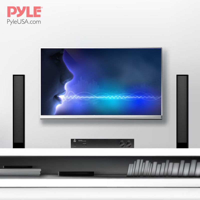 Pyle Home PAMP1000 Powerful 160 Watt Digital Dual Channel Stereo Power Amplifier Home Audio Sound System with Automatic Start/Stop Functions