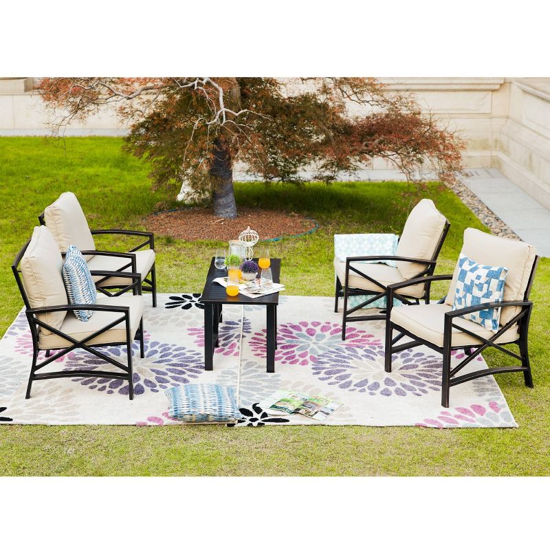 6pc Steel Frame Patio Conversation Set - Patio Festival