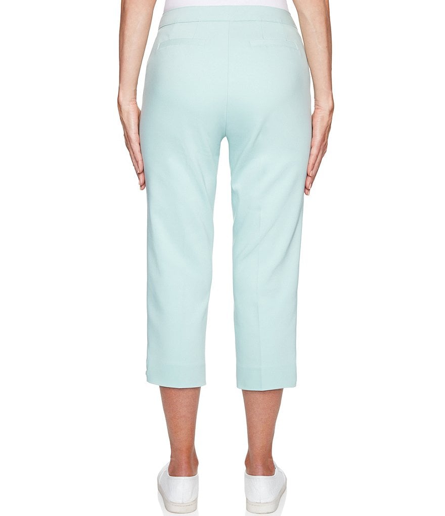 Ruby Rd. Petite Size Double Face Stretch Embellished Hem Capri Pants