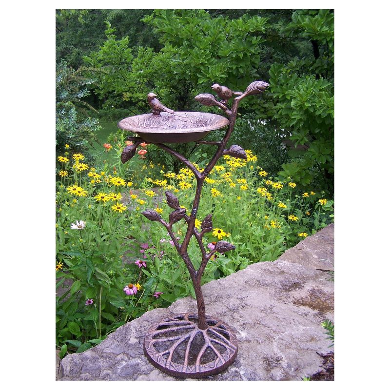 34" Meadow Birdbath - Antique Bronze
