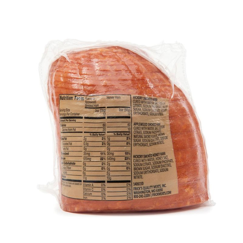 Frick's Quality Meats Applewood Quarter Sliced Ham - 24oz