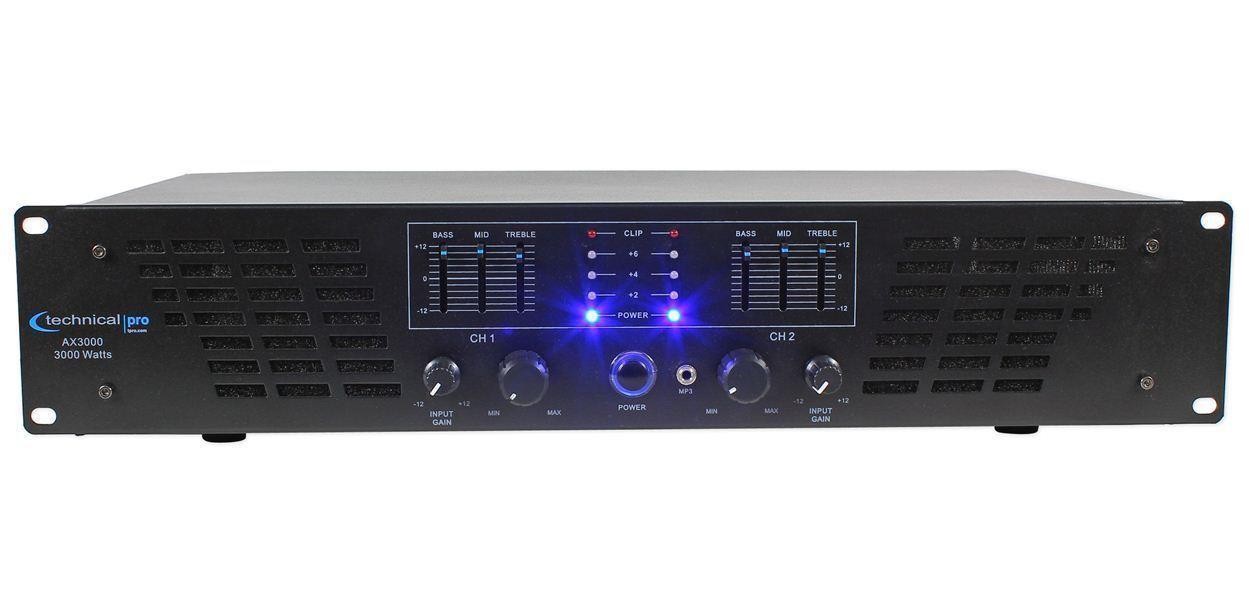 Technical Pro AX3000 Professional 2 Channel 3000 Watts Amplifier New