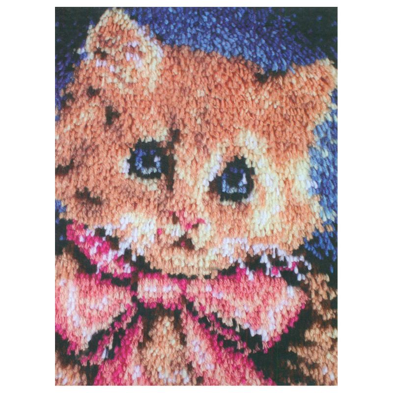 Wonderart Latch Hook Kit 15"X20"-Prize Kitty