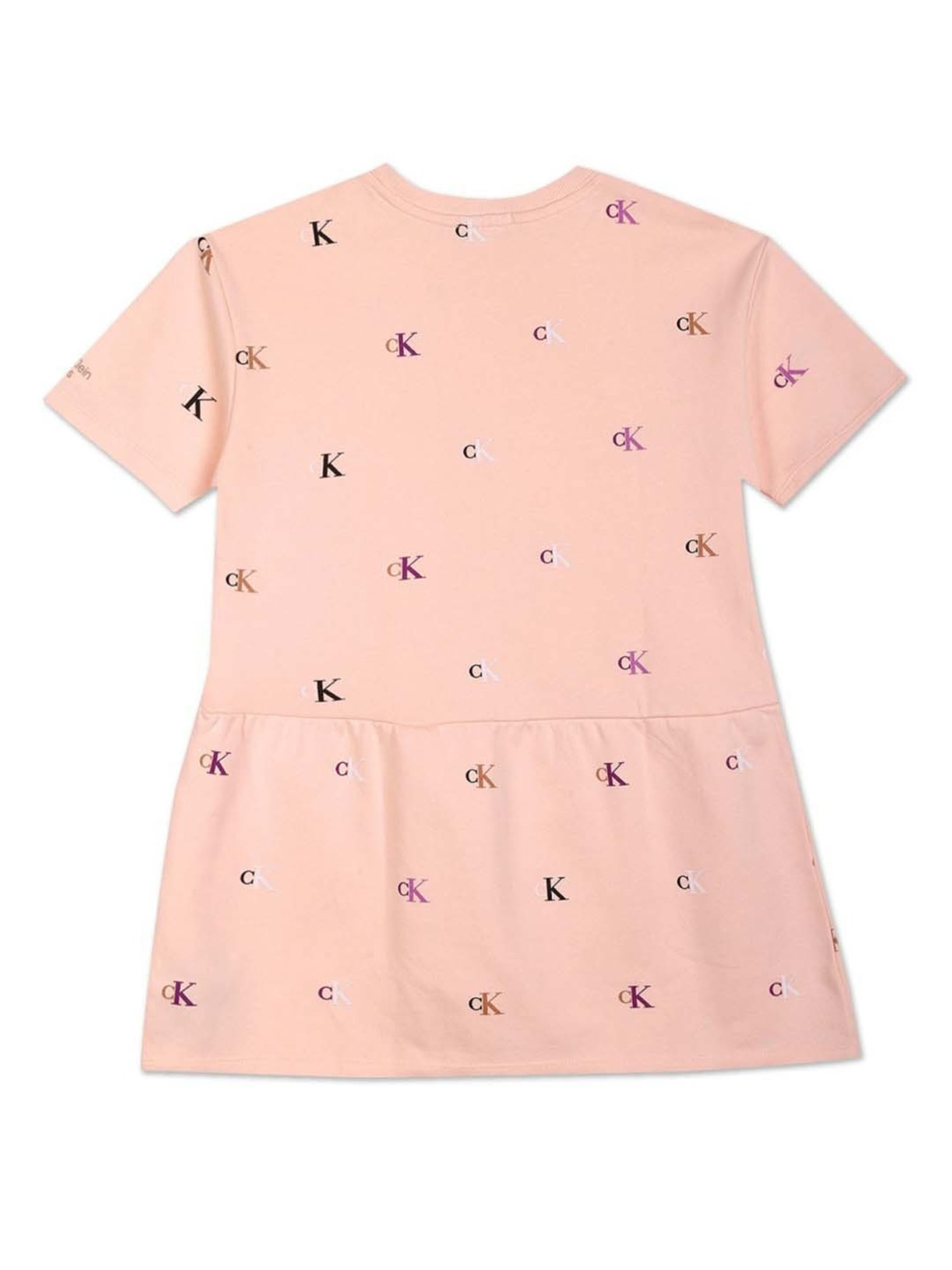 Calvin Klein Jeans Kids Pink Cotton Printed Dress