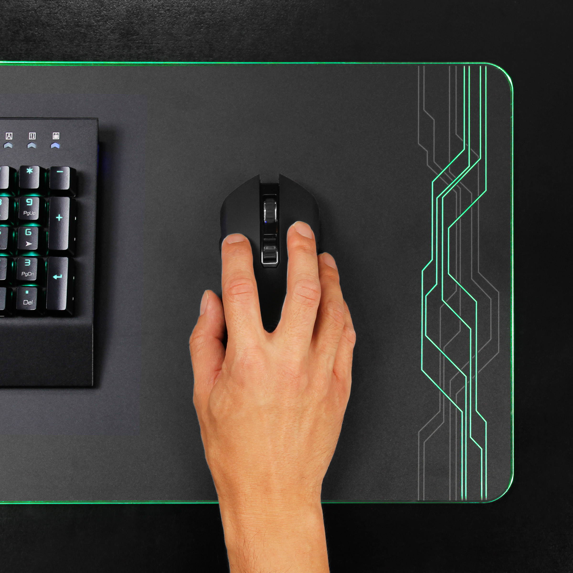 Enhance Extra Large LED Desk Mat with 7 Colors Backlights