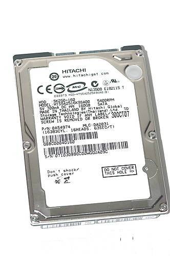 Hitachi GST Travelstar 5K250 HTS542516K9SA00 120GB 5400 RPM 8MB Cache SATA 1.5Gb/s 2.5" Notebook Hard Drive Bare Drive