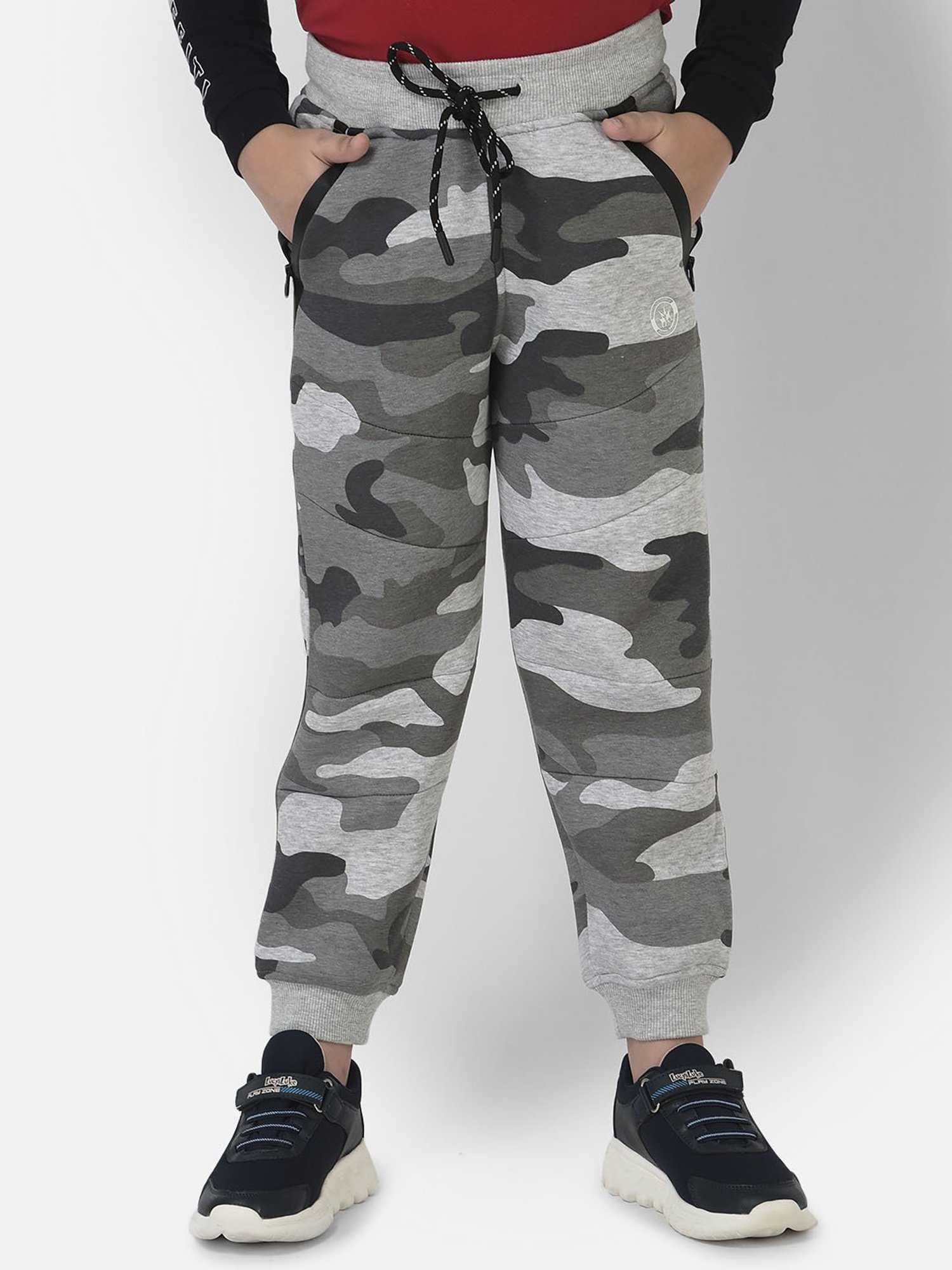 Crimsoune Club Boys Grey Camouflage Joggers