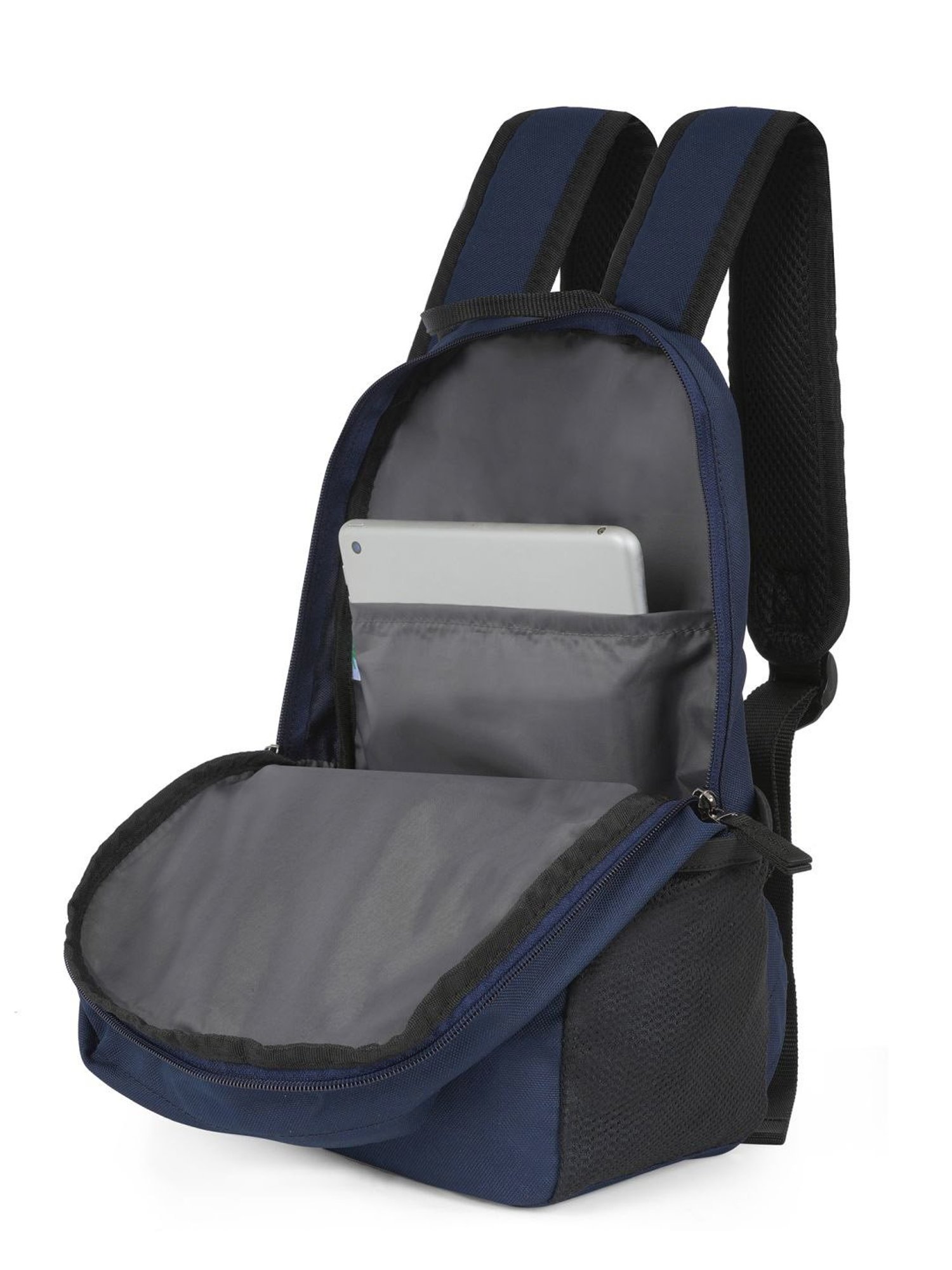 United Colors of Benetton Citron Navy Polyester Solid Backpack - 12 Ltrs