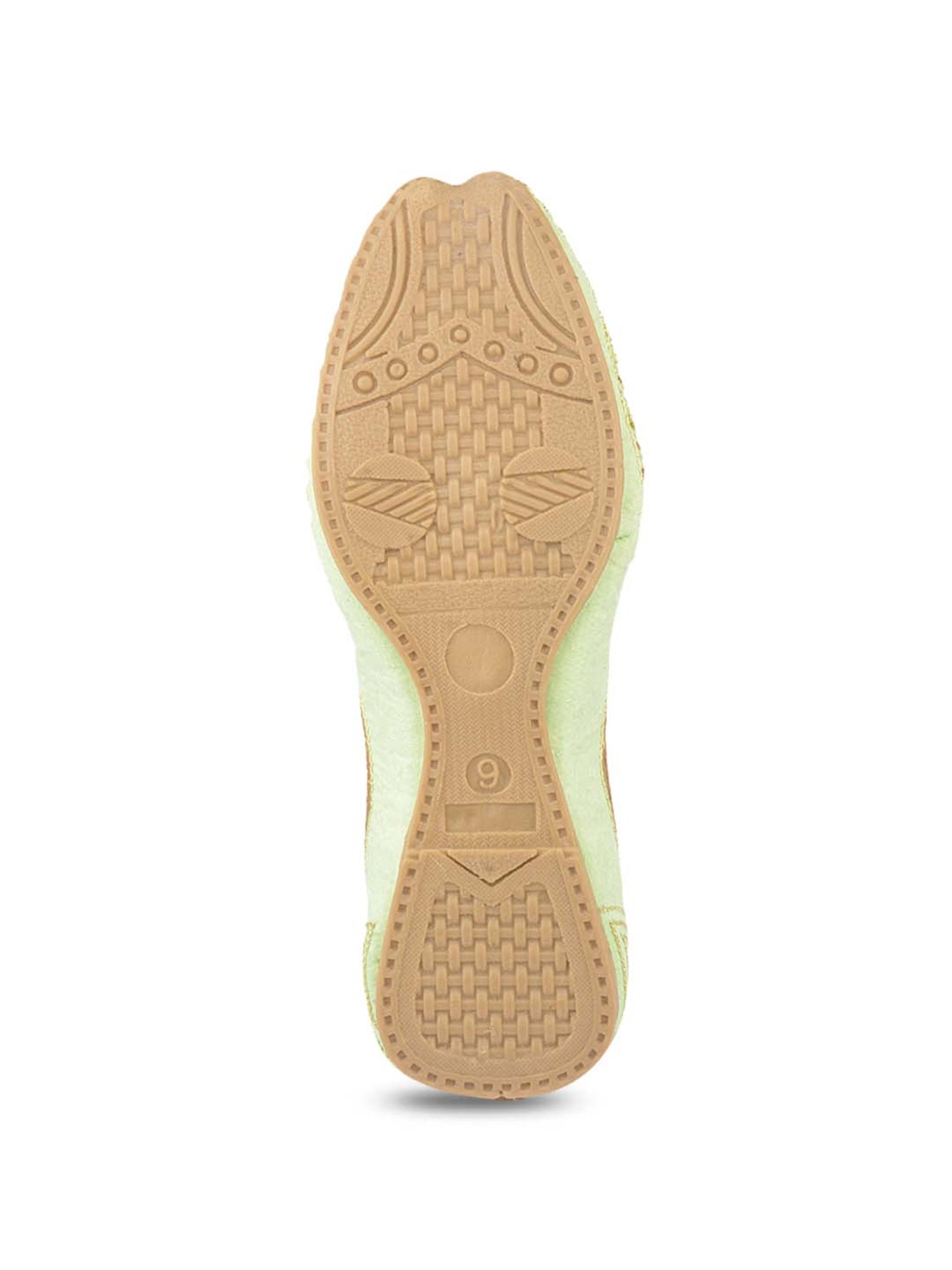 Desi Colour Women's Tea Green Ethnic Juttis