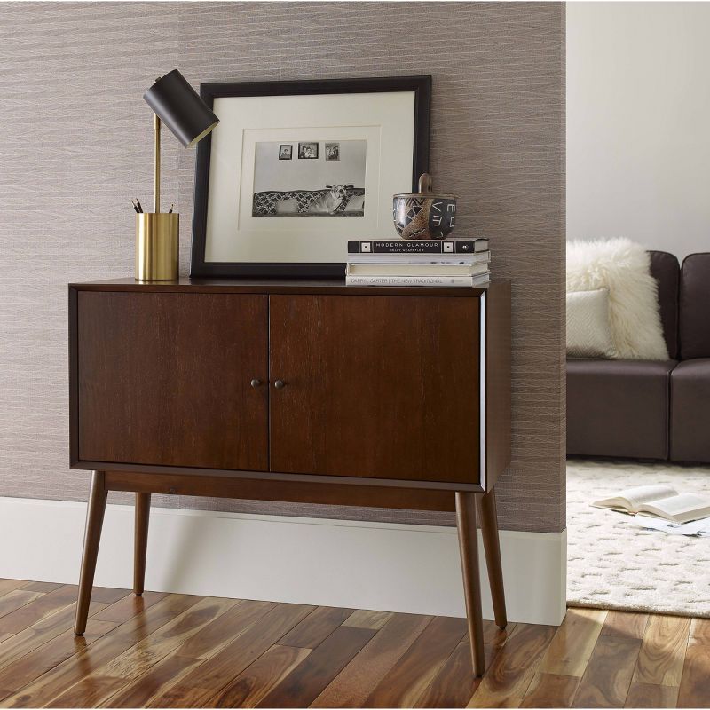 Calvin Mid-Century Modern Cabinet Walnut Brown - Adore Decor