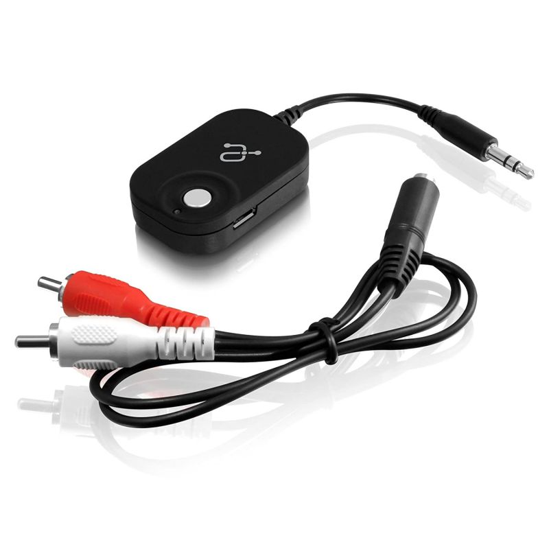 Aluratek AIS11F Bluetooth Receiver, Bluetooth Adapter, Hands-Free Car Kits, Mini Wireless Music Adapter for Home/Car Audio Stereo System