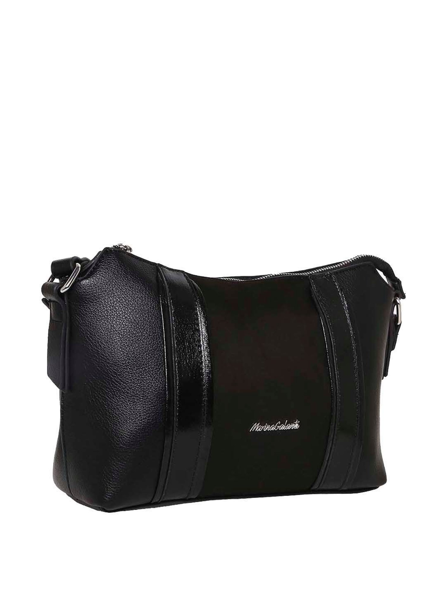 Marina Galanti Black Solid Medium Sling Handbag