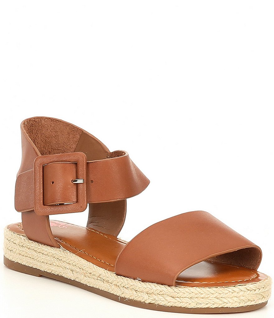 GB Girls' Kaygan-Girl Leather Two-Piece Espadrille Flat Sandals (Youth)
