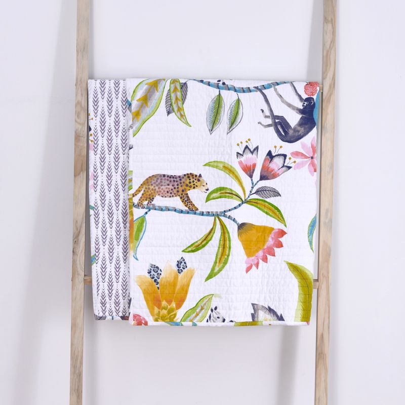Melina Tropical Floral Quilted Throw - Levtex Home