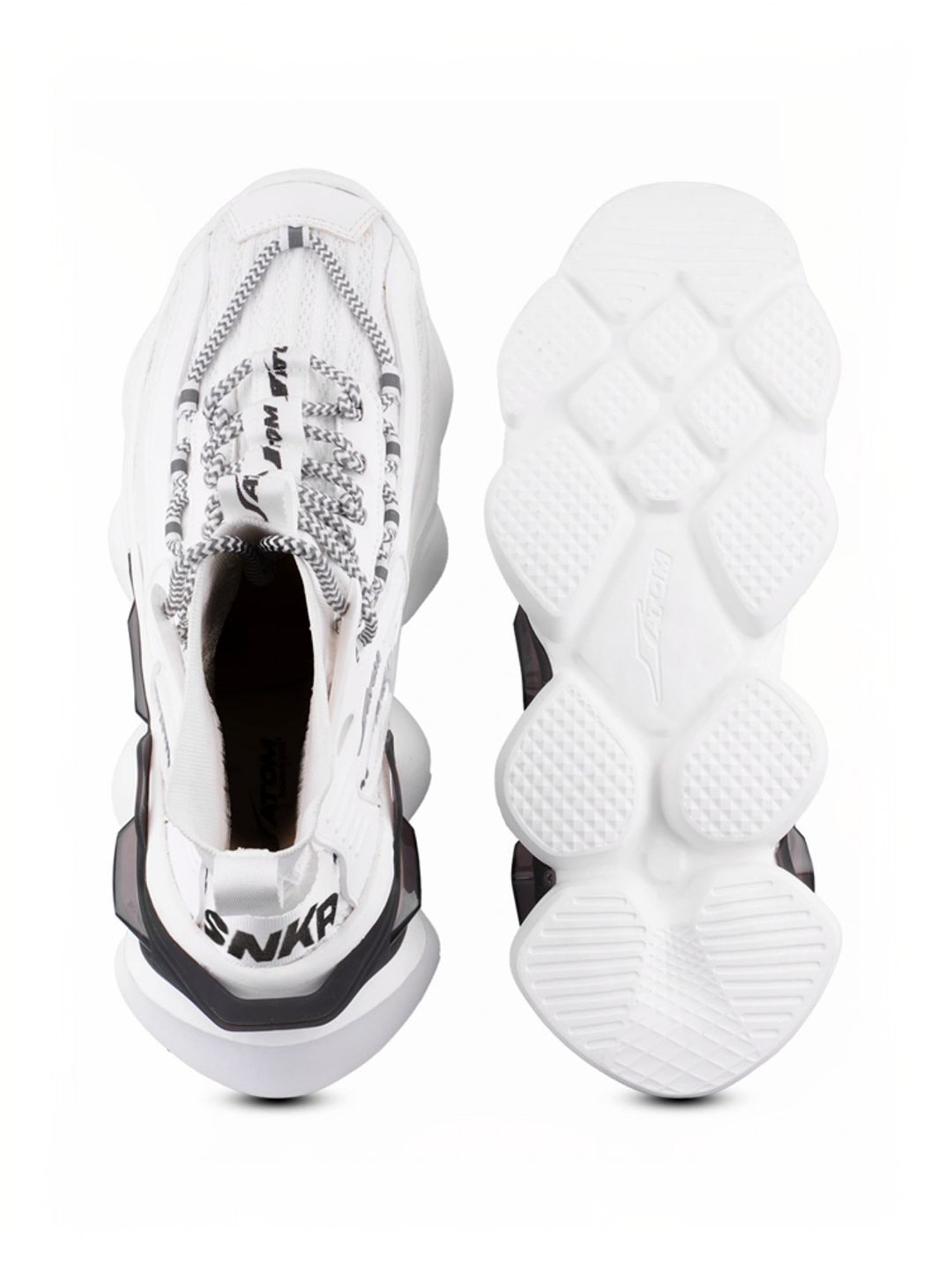 Atom Men's Gansta1 White Running Shoes