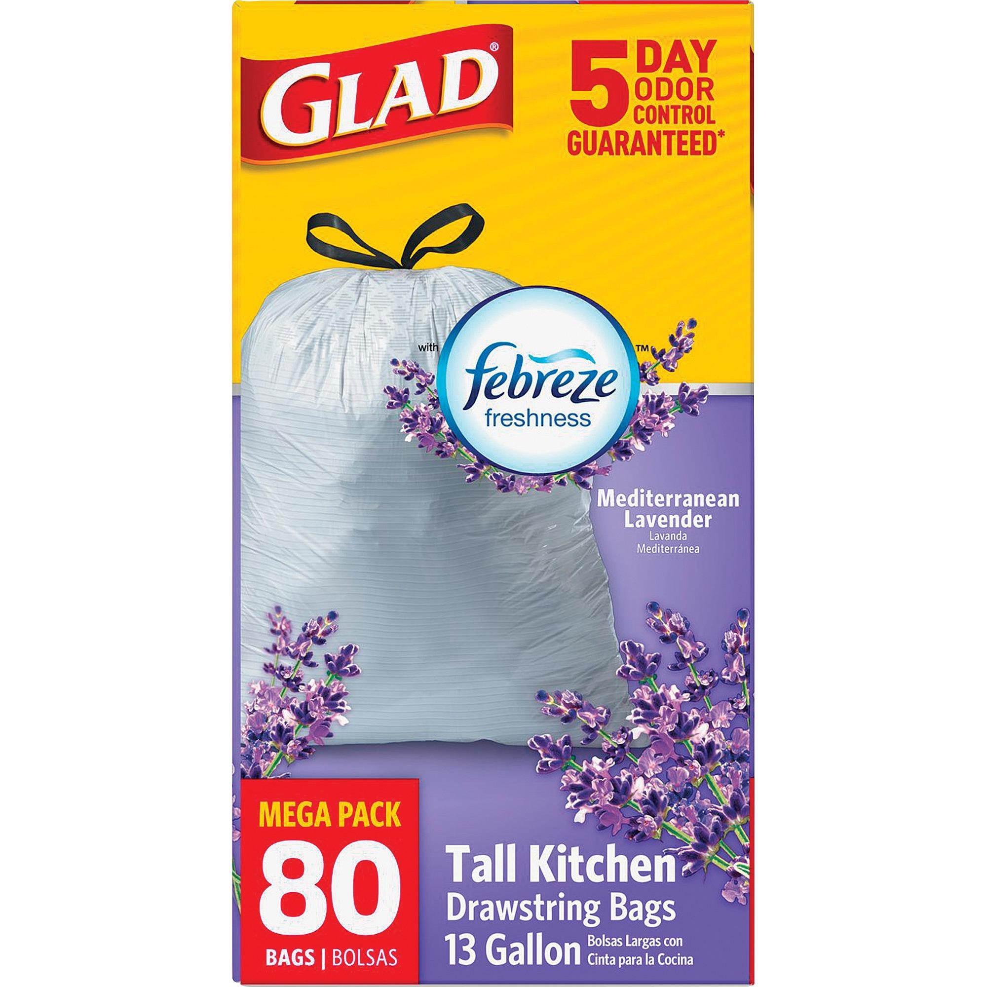 Glad Lavender Scent 13-gal Kitchen Trash Bags