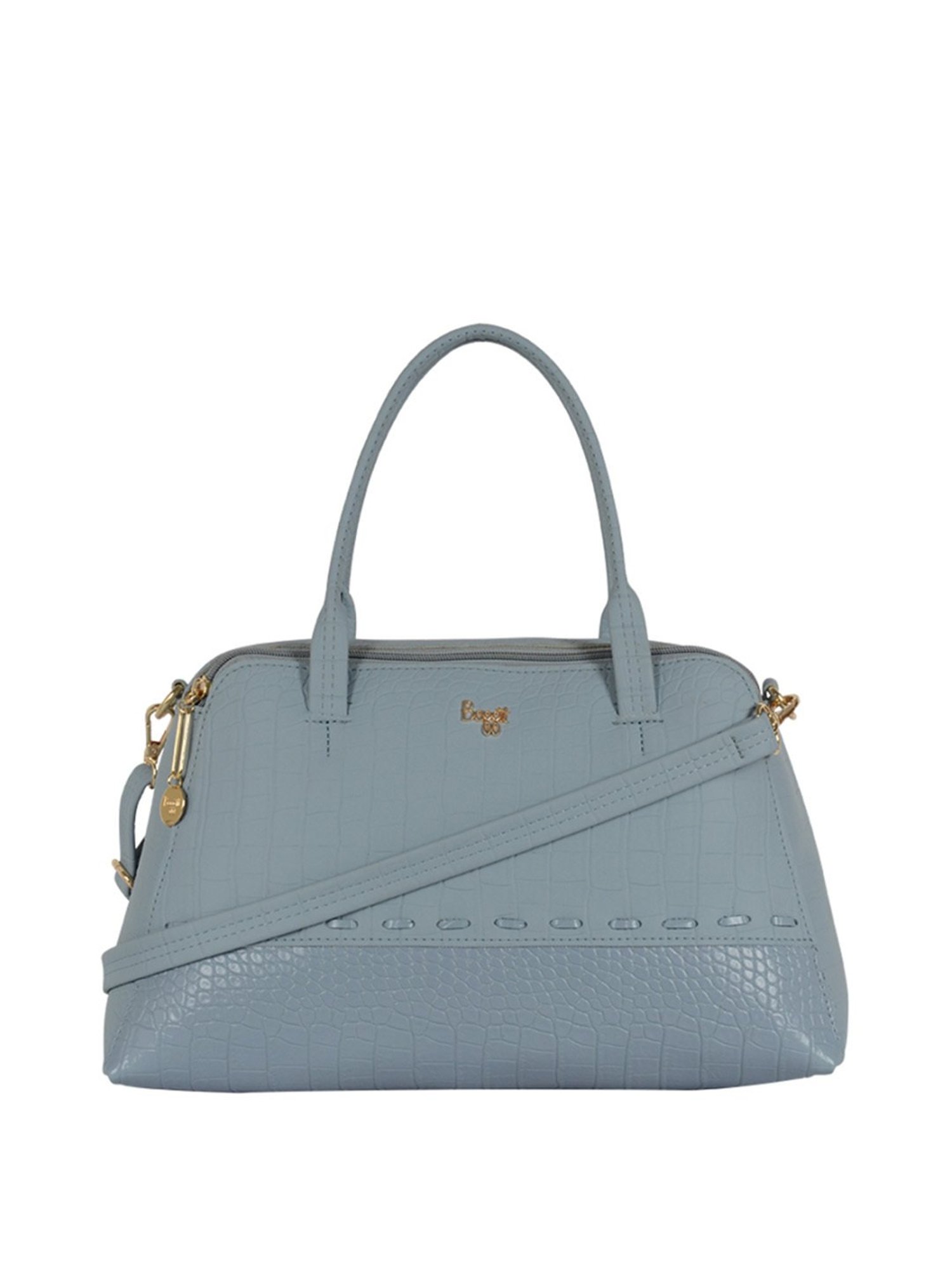 Baggit Blue Solid Medium Handbag