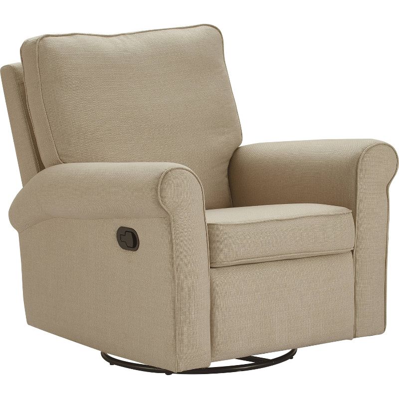 Hughes Swivel Recliner Chair Sand - ClickDecor