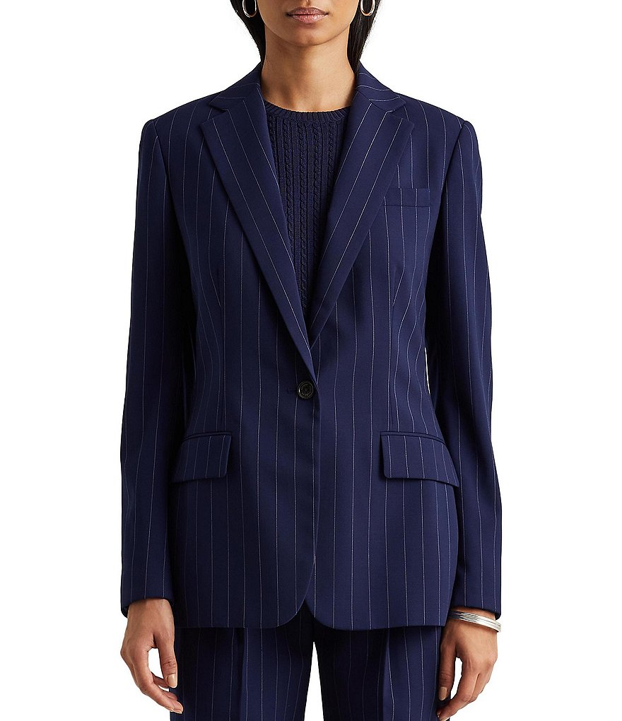Kasper Glen Plaid Notch Lapel Two Button Front Pocket Jacket