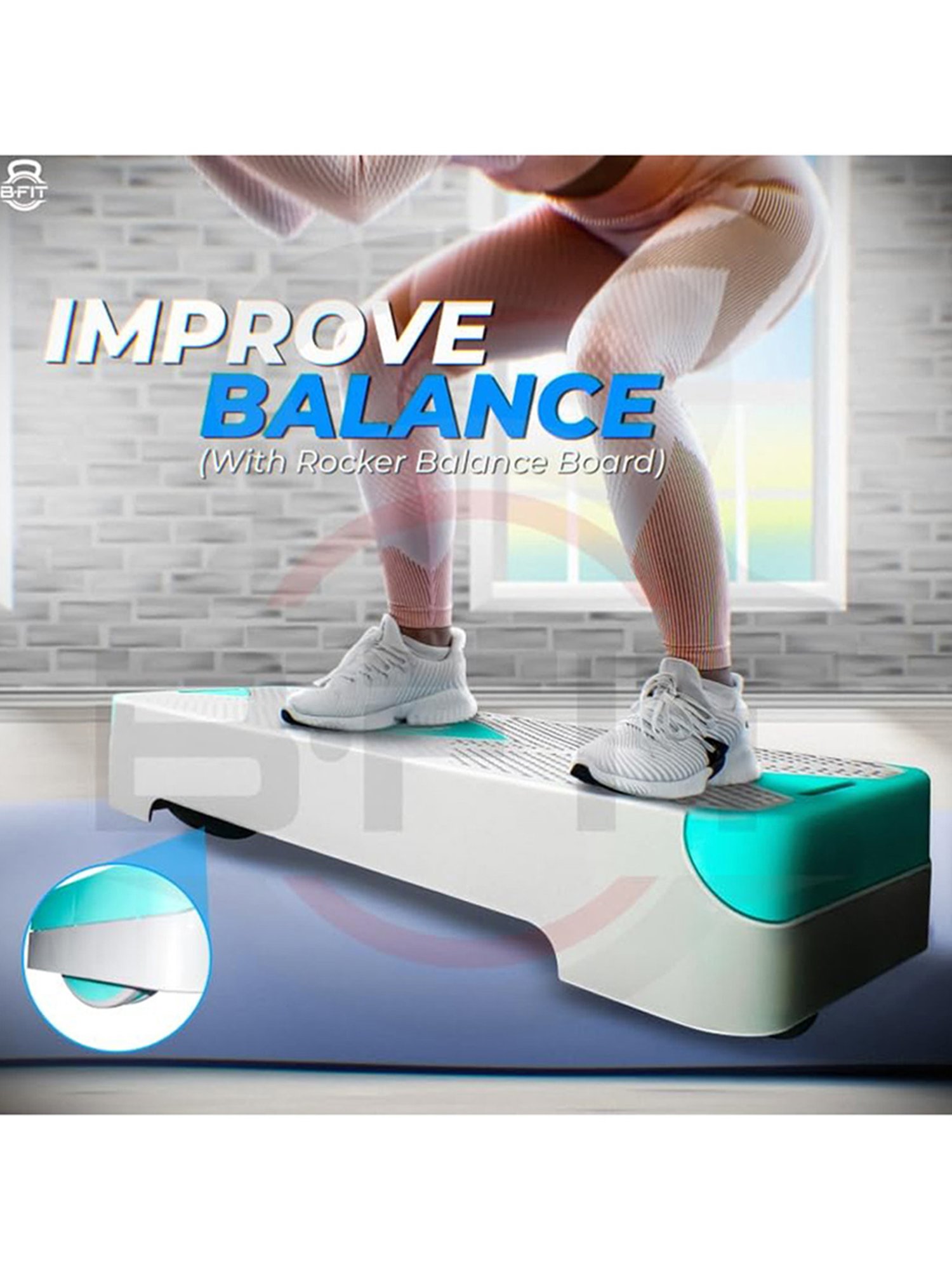 B Fit AB07-R Aerobic Stepper (Grey)