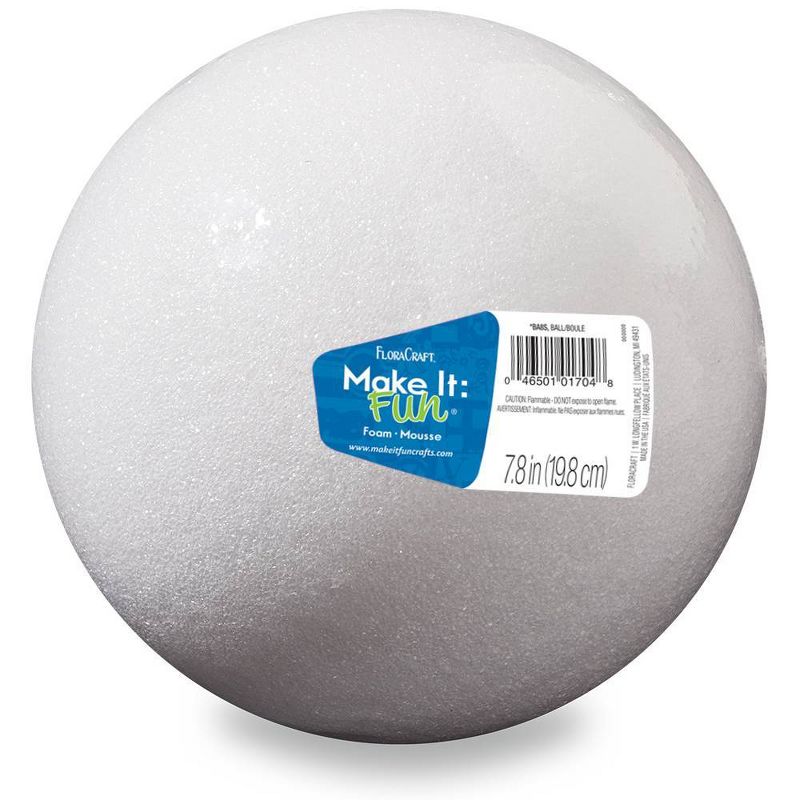 FloraCraft 7.8" Foam Ball - White
