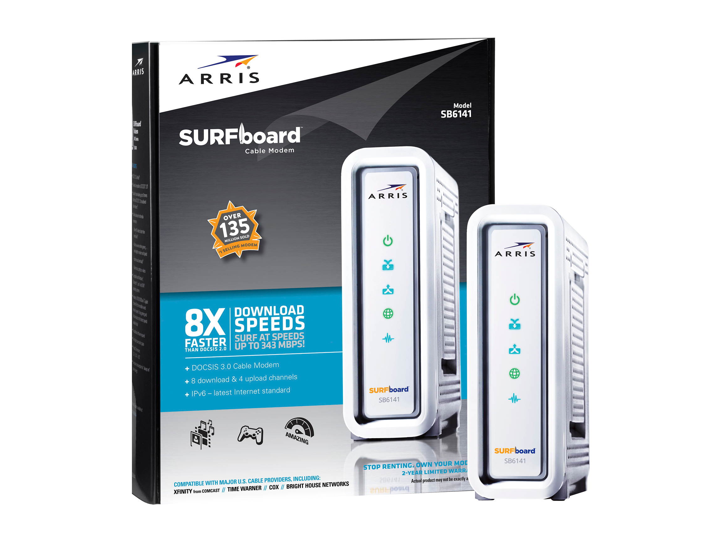 ARRIS SURFboard SB6141 8x4 DOCSIS 3.0 Cable Modem