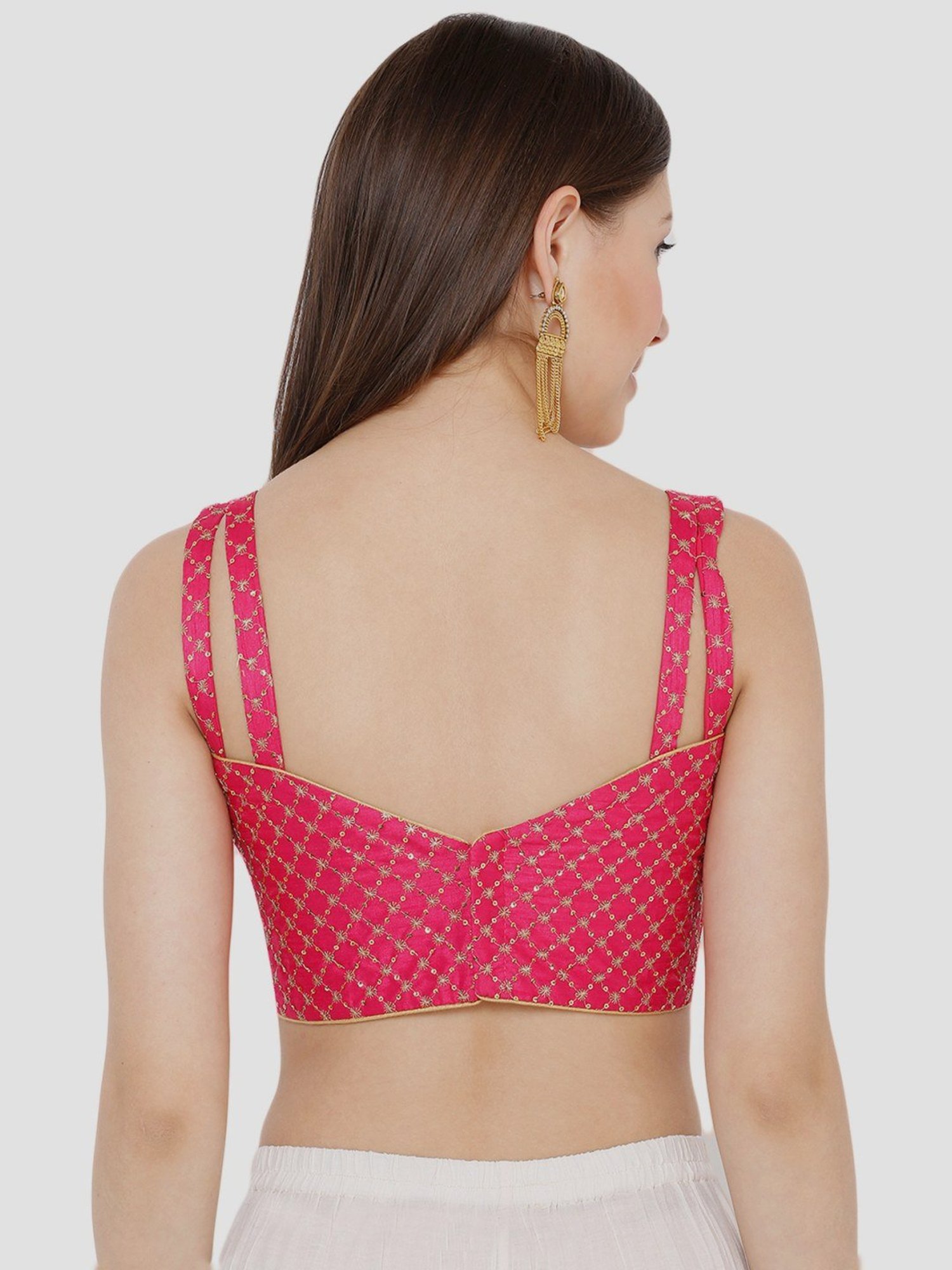 Salwar Studio Red Textured Blouse