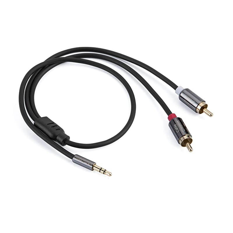 RCA to 35mm 2Pack  35mm 18 to 2RCA Male Auxiliary Stereo Audio Y Splitter GoldPlated for Smartphones MP3 Tablets SpeakersHome TheaterHDTV3ft1M