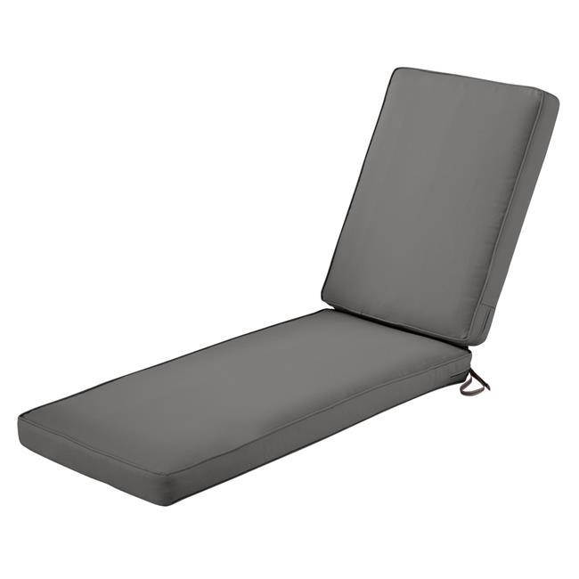 Classic Accessories 62-056-LCHARC-EC Montlake Fadesafe Patio Chaise Lounge Cushion, Light Charcoal - 74 x 23 in.