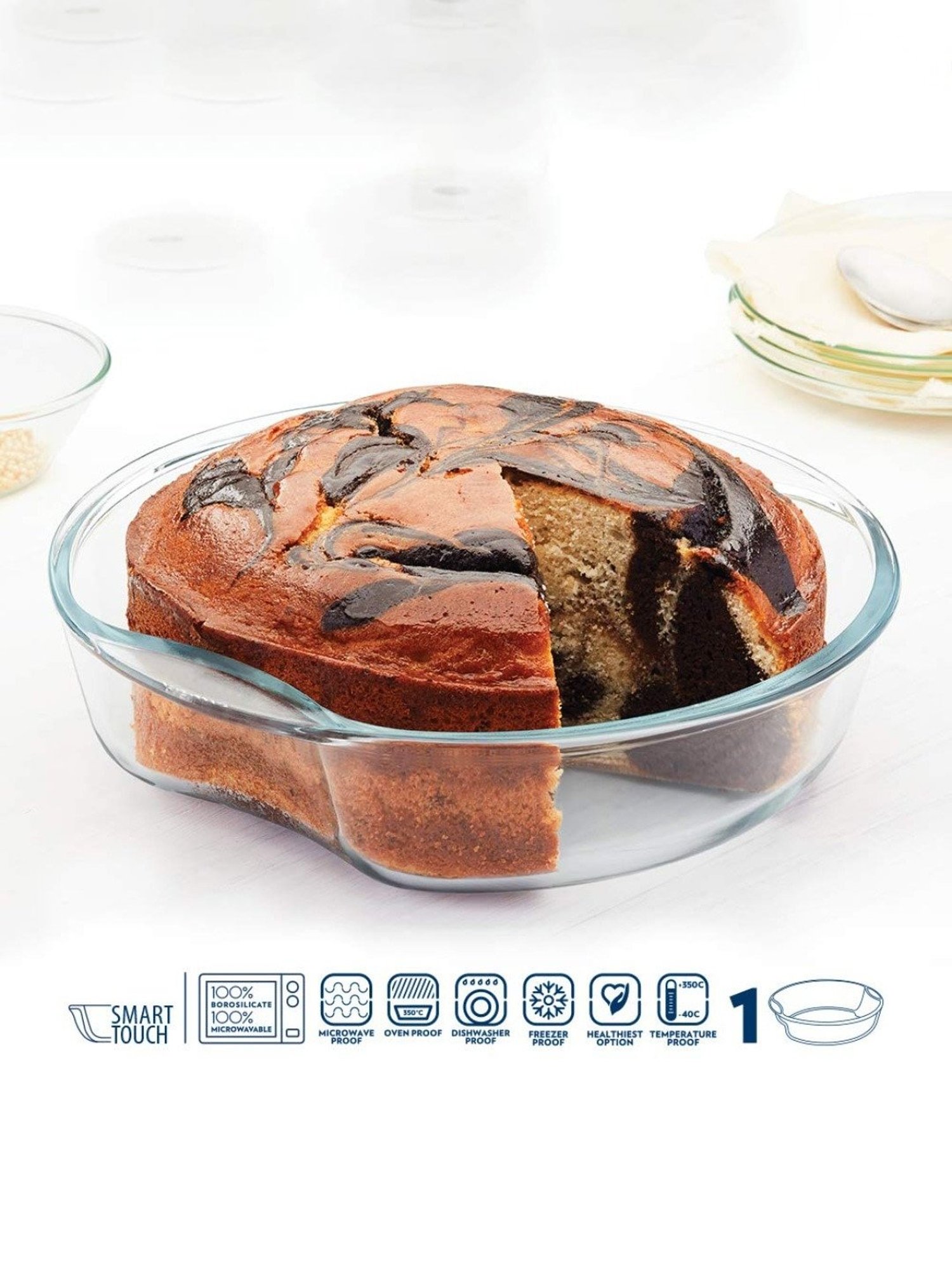 ?Borosil ?Transparent Glass Baking Dish (150 ML)