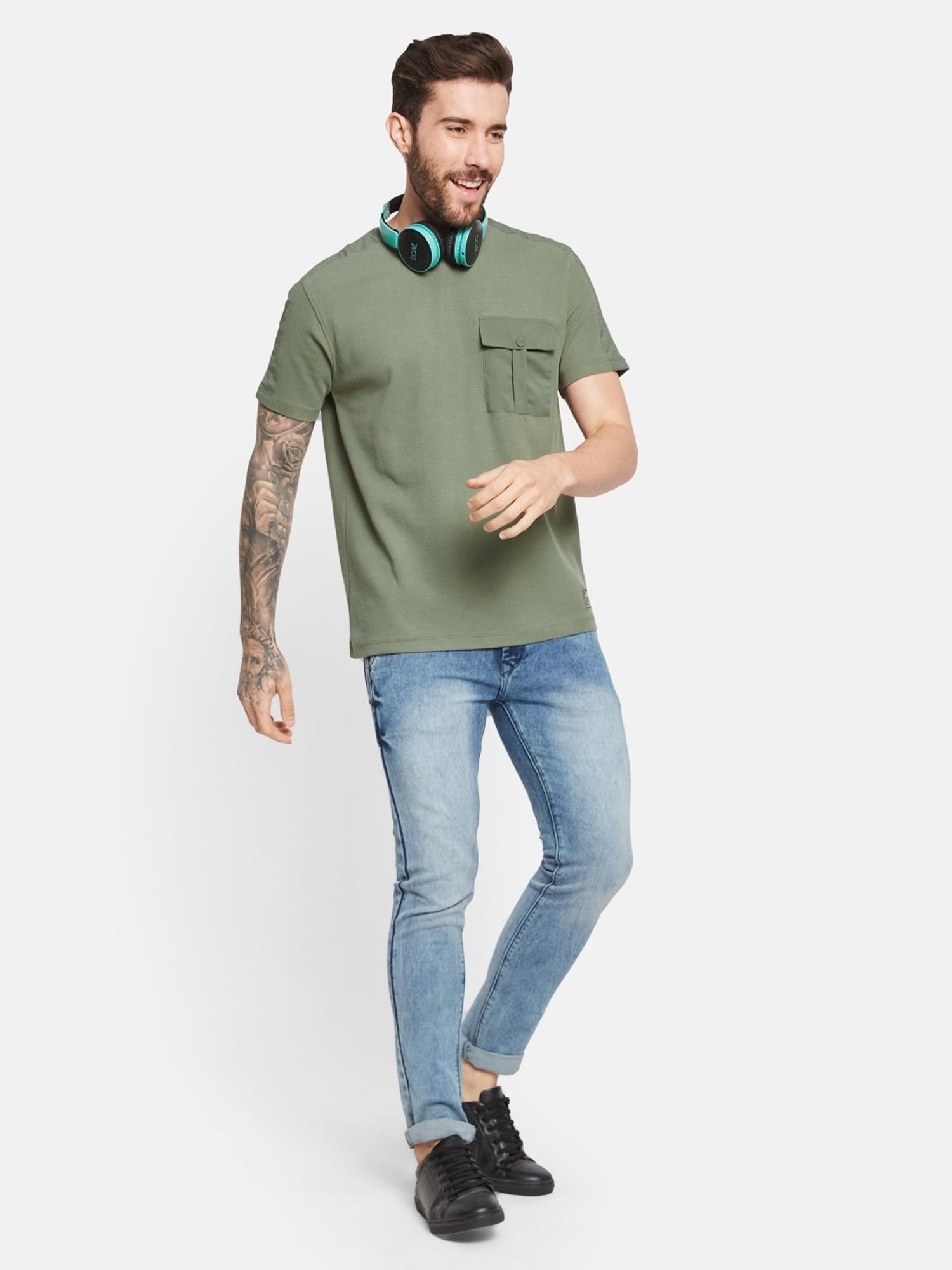 Octave Olive Regular Fit T-Shirt