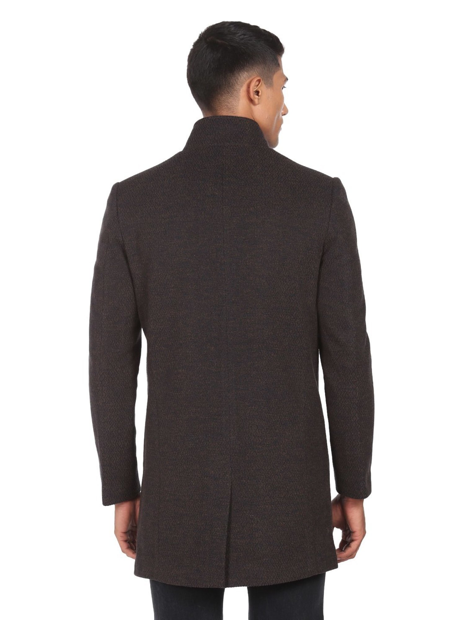 Arrow Sports Brown Regular Fit Texture Waistcoat