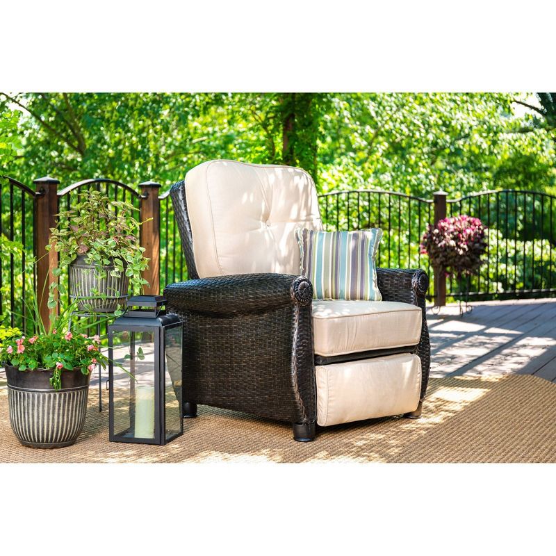 Breckenridge 6pc Seating Set Java Brown Frame Sunbrella Spectrum Sand Fabric - La-Z-Boy