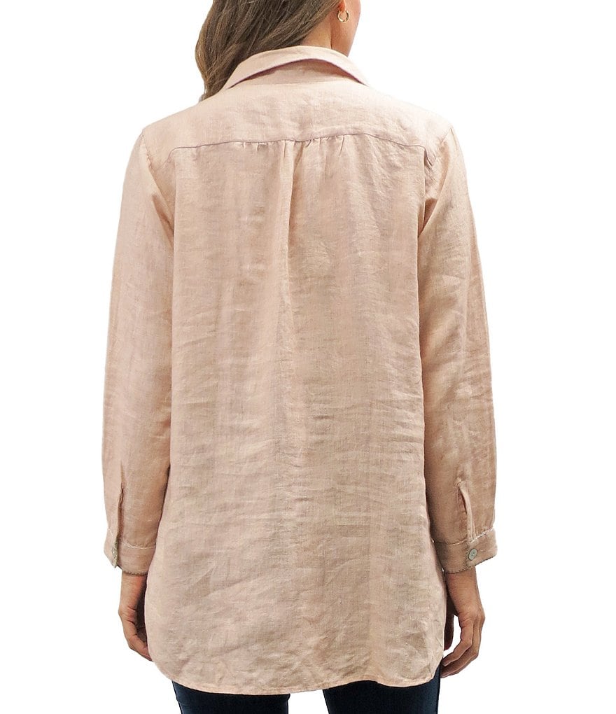 Karyn Seo Anika Split V Neck Linen Tunci