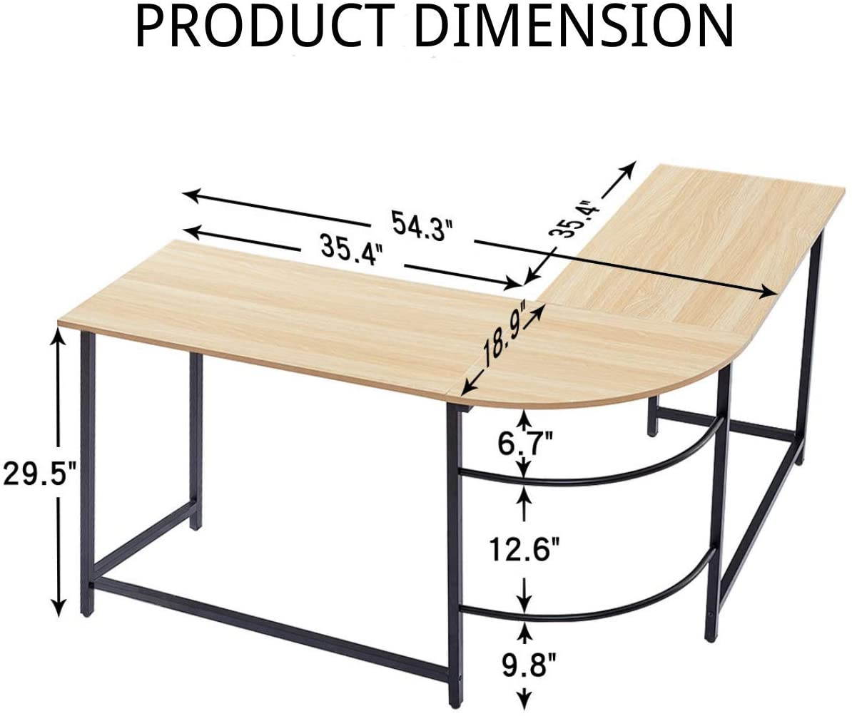 Lifetech Computer Desk 43.3" Modern Study Writing Desk for Home Office Simple Small Desk for Small Spaces, Black