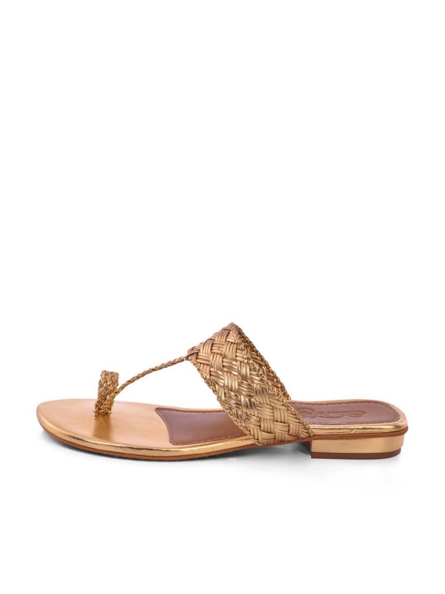 Sole House Women's Gold Toe Ring Sandals