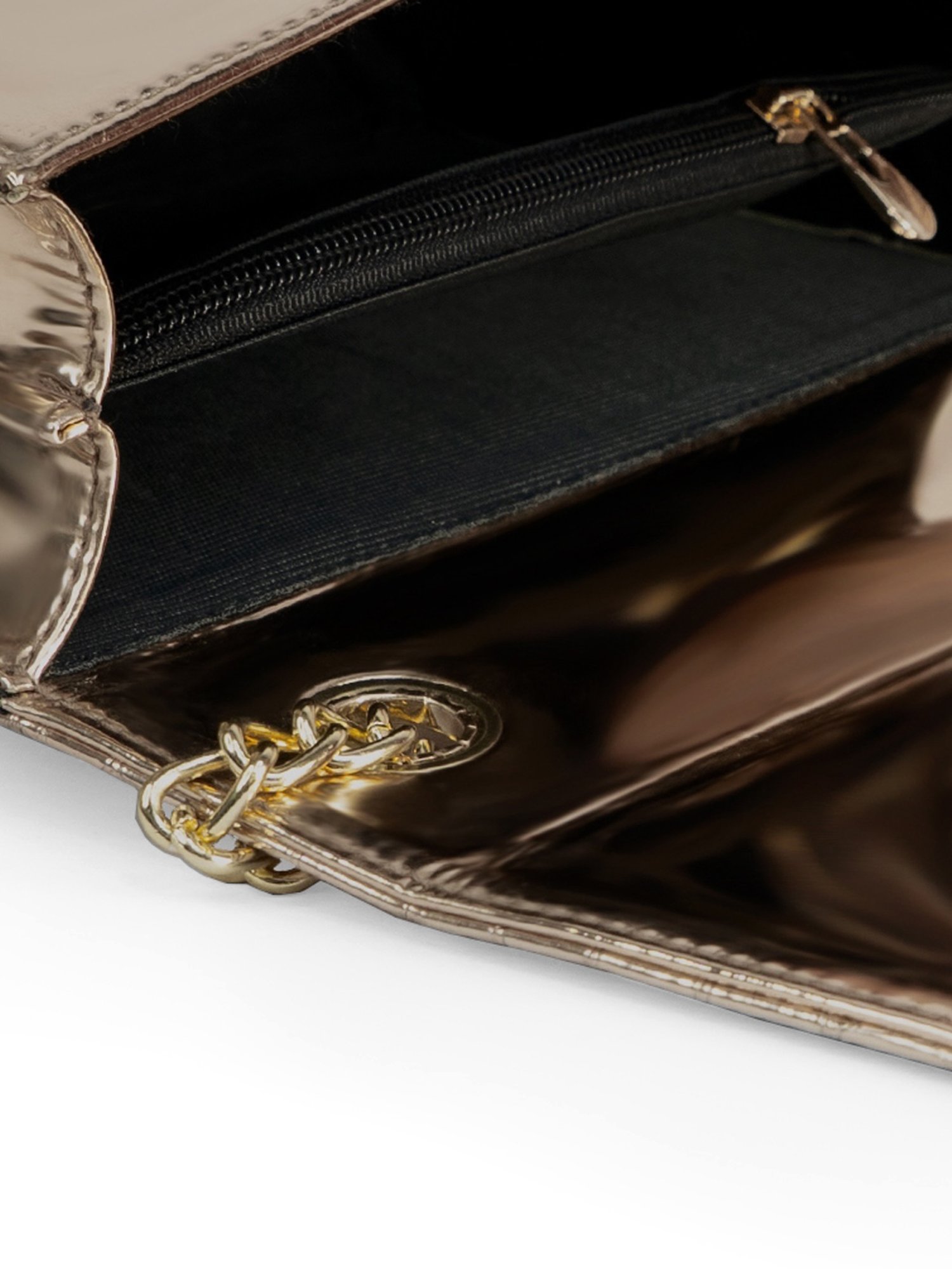 Modern Myth Golden Textured Medium Cross Body Bag