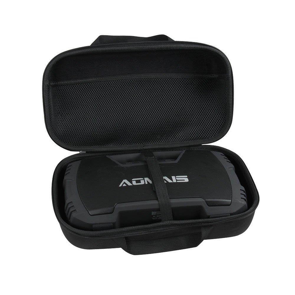 Hard EVA Travel Black Case for AOMAIS GO Bluetooth Speakers Waterproof Portable Indoor/Outdoor 30W Wireless Stereo Pairing Booming Bass Speaker by Hermitshell