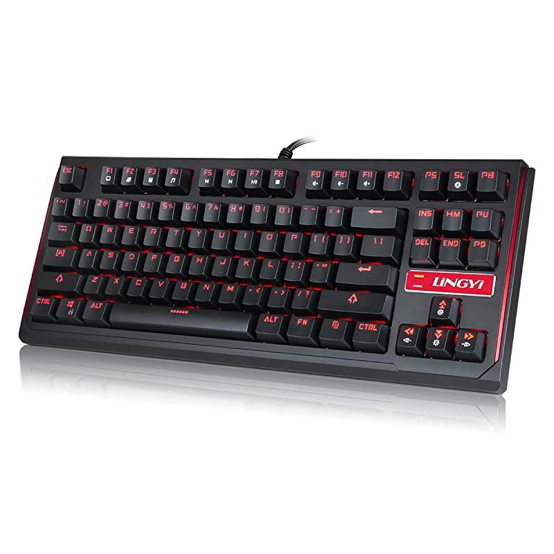 Rainbow Mechanical Keyboard K13 87 Key Anti-ghosting Gaming Keyboard for Office Work and Gaming