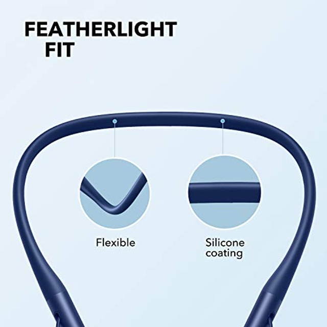 Anker Soundcore Life U2 Bluetooth Neckband Headphones with 24 H Playtime, 10 mm Drivers, Crystal-Clear Calls with CVC 8.0, USB-C Fast Charging, Foldable & Lightweight Build, IPX7 Waterproof