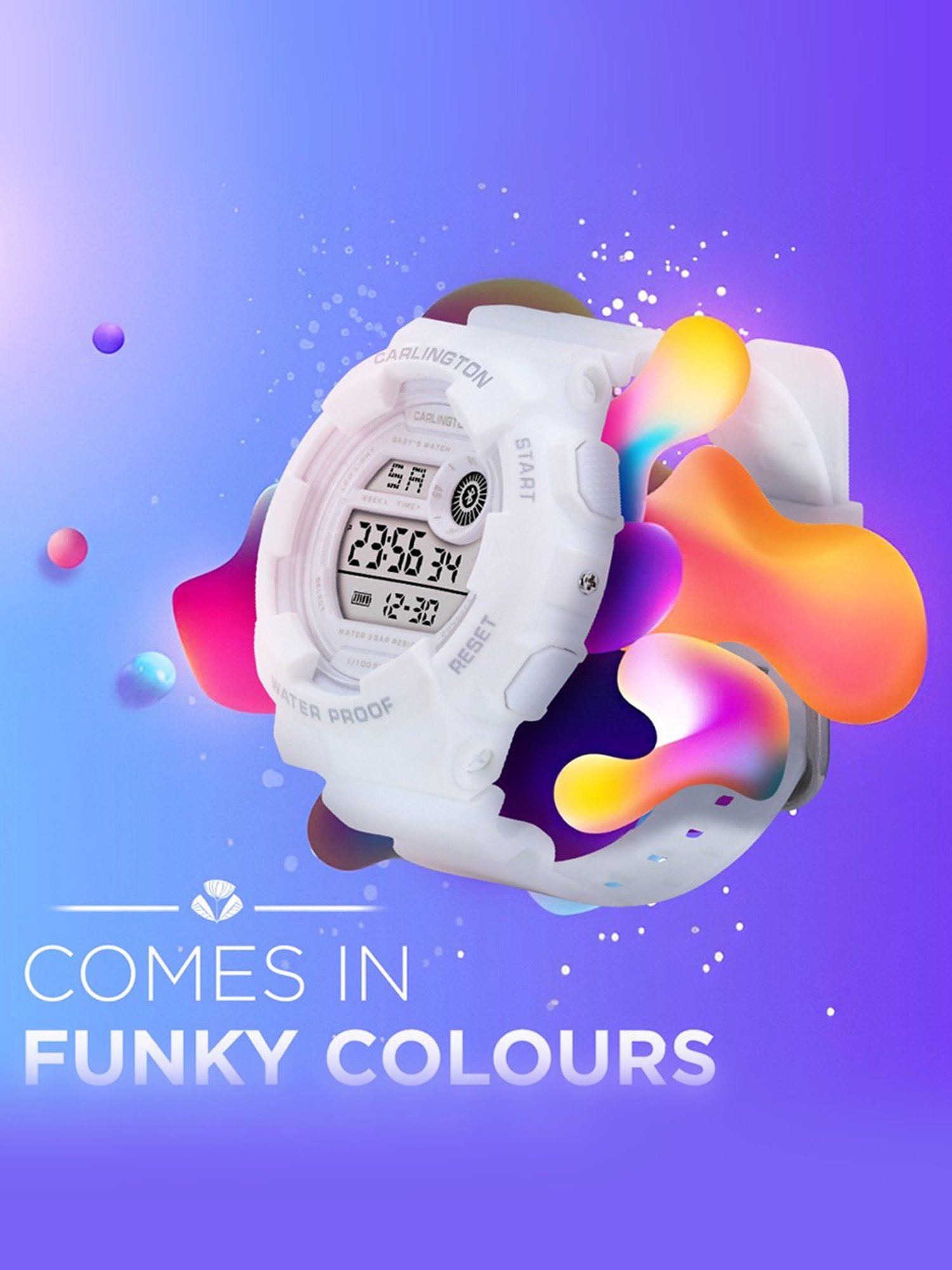 Carlington Junior 9121 White Unisex Digital Watch