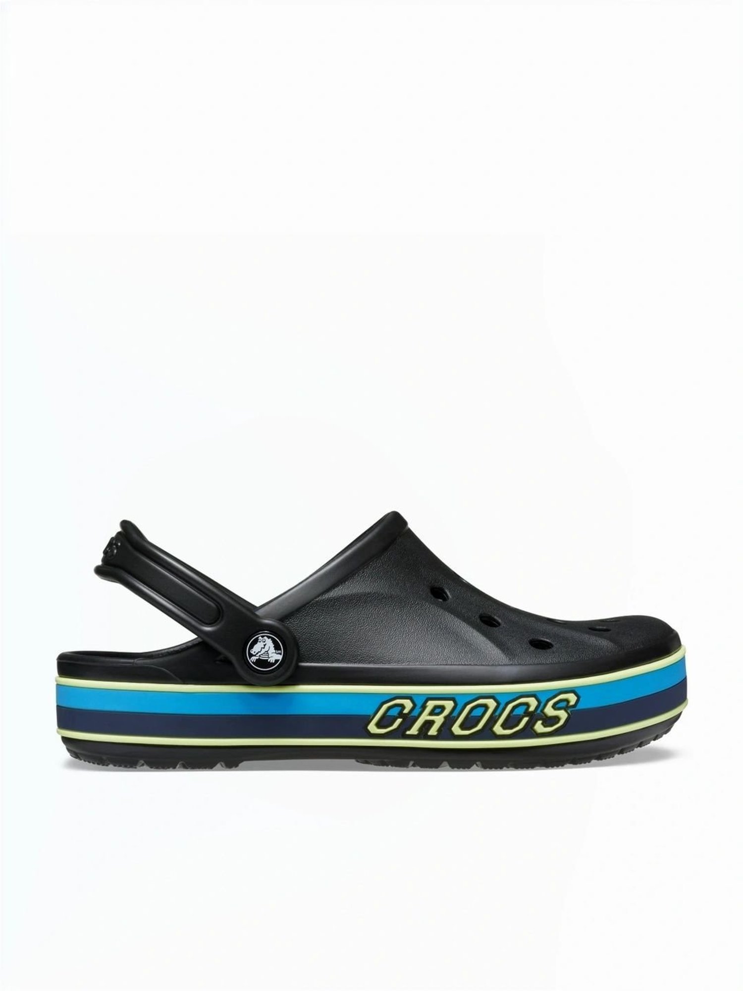 Crocs Kids Bayaband Black Back Strap Clogs