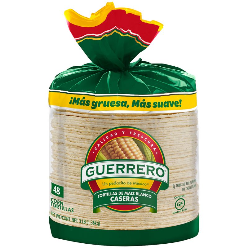 Guerrero Gluten Free White Corn Tortillas - 48ct