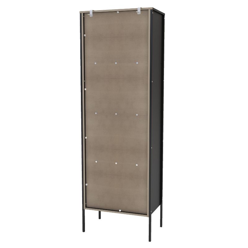 71" Mallorca Bookshelf Black/Dark Brown - Chique