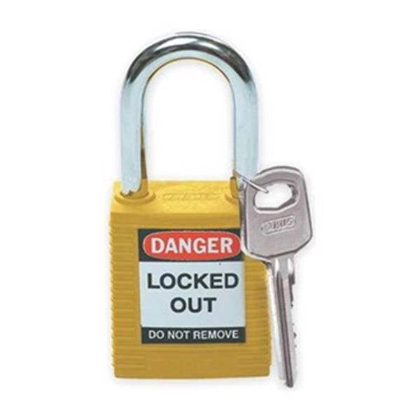 Lockout Padlock, Fiberglass, Yellow