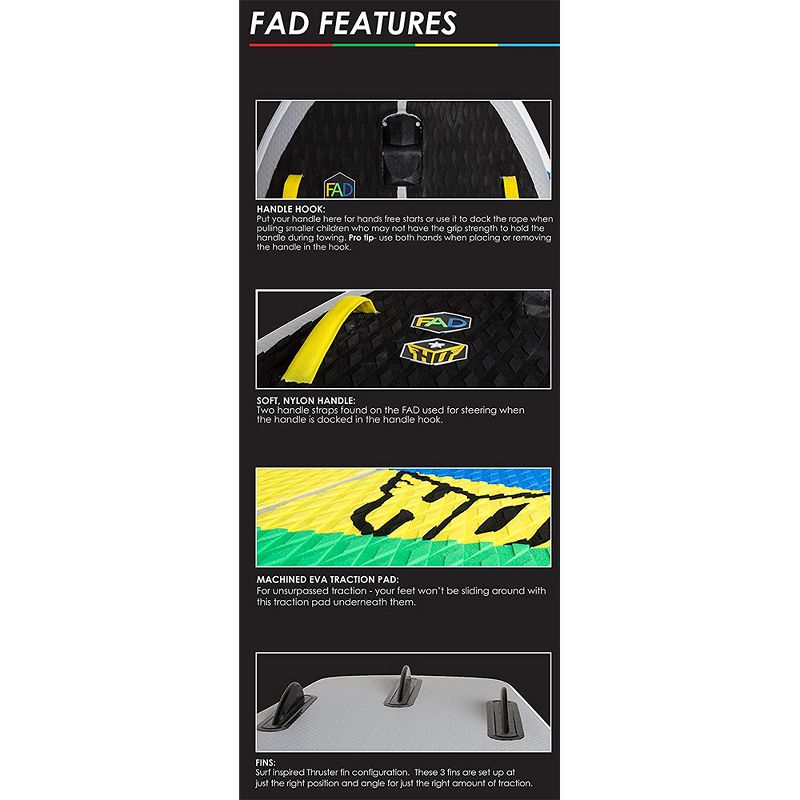 HO Sports 76635050 FAD 4.5 Multipurpose Versitile Board, Bodyboard, Kneeboard & Surfboard